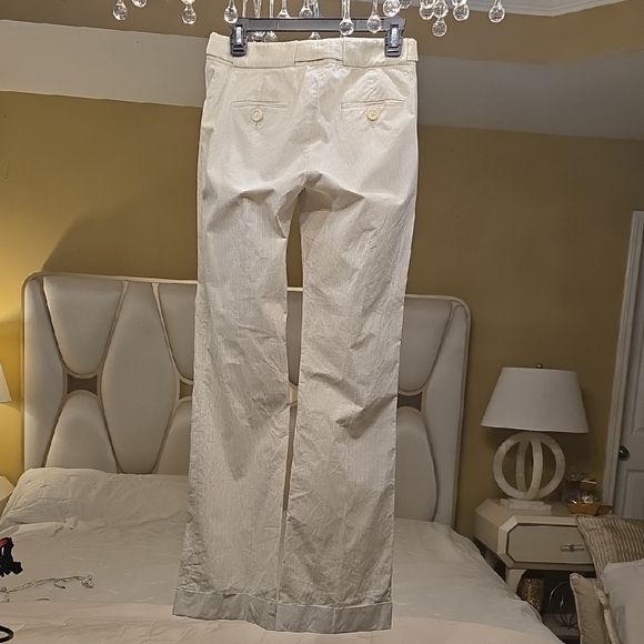 ANTONIO MELANI Cream and Gray Flare Pants - Picture 6 of 14